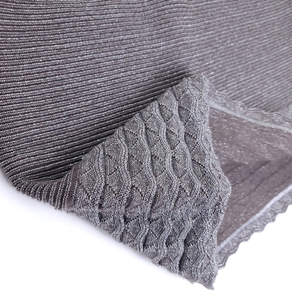 New Moda International Brown Silver Shimmer Gorgeous Back Dress Sz M - Picture 11 of 13